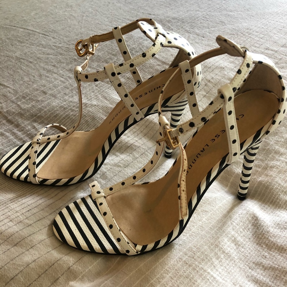 Chinese Laundry multi-patterned heels